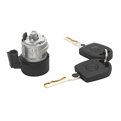 SHINEY Conjunto de Encendido del Interruptor de Encendido Conjunto de Barril for el Asiento Passat Bora Golf A2 A3 A4 A6 A8 (Color : Black)