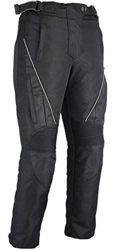 Bikers Gear Australia Pantalones de Motocicleta Impermeables Jazz para Mujer, Color Negro, con ventilación y Forro térmico extraíble y CE1621-1 Armour UK14R L/R