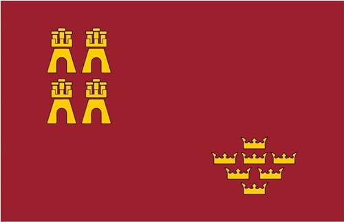 Murcia - Juego de 10 banderas autoadhesivas de la región española de Murcia, para coche, moto, oficina, -F10