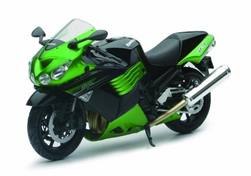 Newray 57433 - Motocicleta Kawasaki ZX-14 2011, 1:12, color Verde