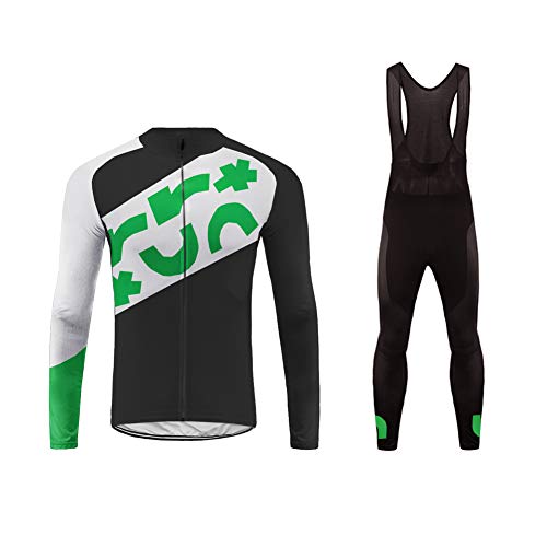 Future Sports Jerseys de ciclismo para Hombres - Uniforme de Moto de Manga Larga Transpirable con 3D Gel Pad Pantalones Para Ropa de Ciclismo Profesional