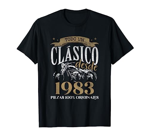 Nacido en 1983 - 41 Años Cumpleaños Moto Biker Hombre Motero Camiseta