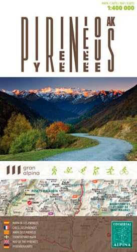 Pirineos, mapa de carreteras. Escala 1:4000.000. Editorial Alpina. (GRAN ALPINA - Divers)