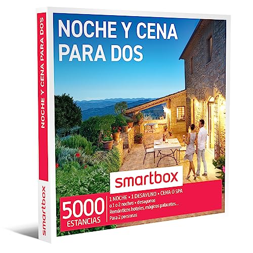 Smartbox - Caja Regalo Noche y Cena para Dos - Idea de Regalo Parejas - 1 Noche con Desayuno y Cena o SPA para 2 Personas